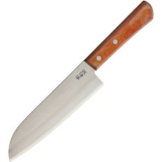 Кухонный японский нож Kanetsune Santoku 165mm, трехслойная углеродистая сталь