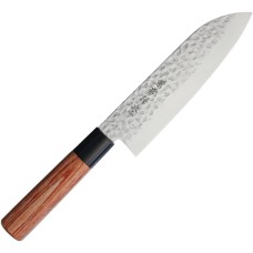 Кухонный японский нож Kanetsune Santoku 165mm, Кованая нержавеющая сталь DSR-1K6 HC