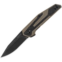 Складной нож Kershaw Fraxion Tan Blackwash