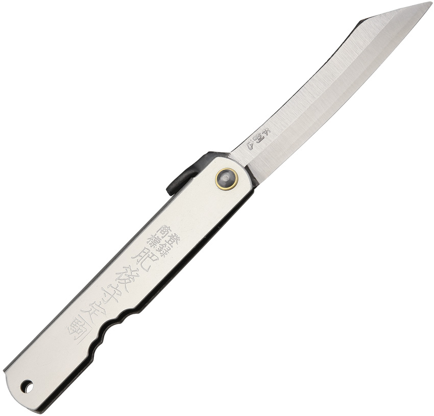 HIGO07SL-1.jpg Складной нож Nagao Higonokami 7,62 см, сталь ламинат SK, светлая рукоять — изображение 1