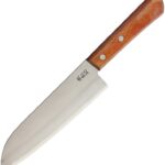 Кухонный японский нож Kanetsune Santoku 165mm, трехслойная углеродистая сталь